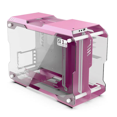ZEAGINAL ZC-01M mini water-cooled chassis all-aluminum double-sided tempered glass DIY desktop computer game small chassis