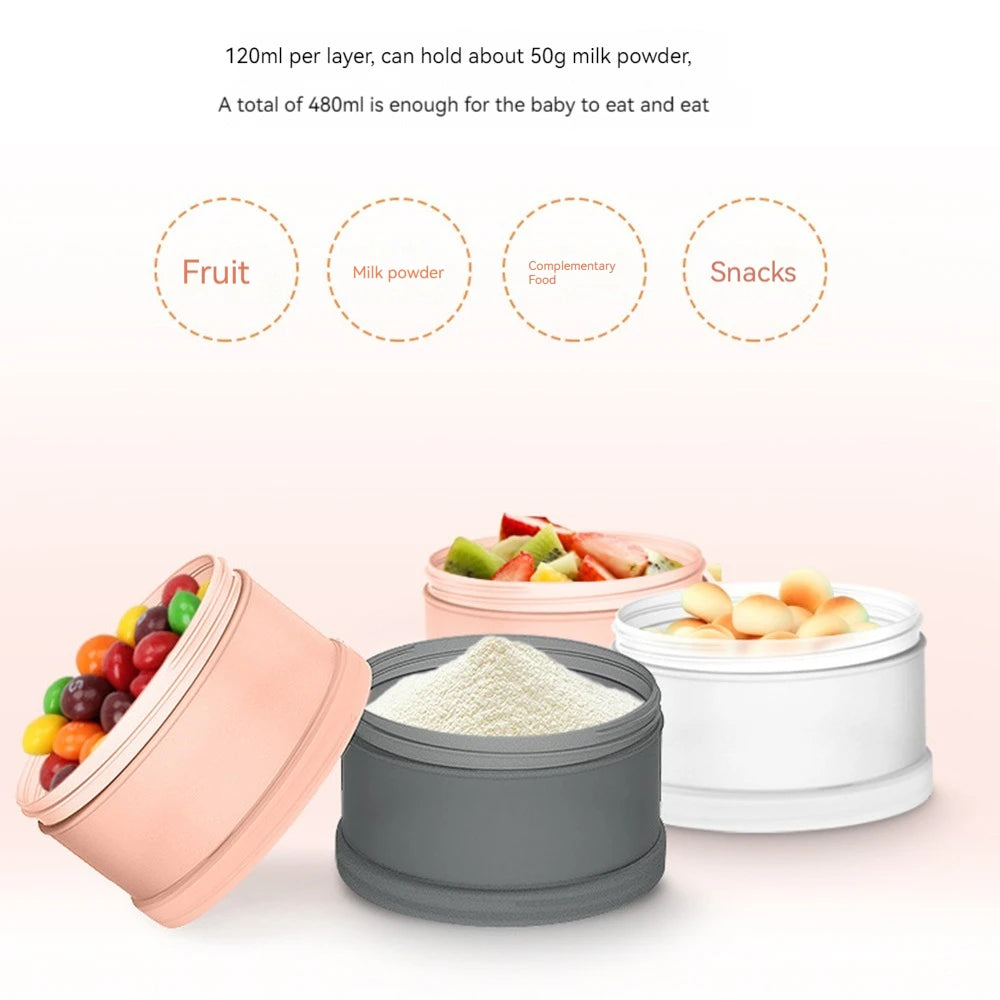 4-LAYER PORTABLE BABY FOOD STORAGE BOX INFANT FORMULA & TODDLER SNACK CONTAINER