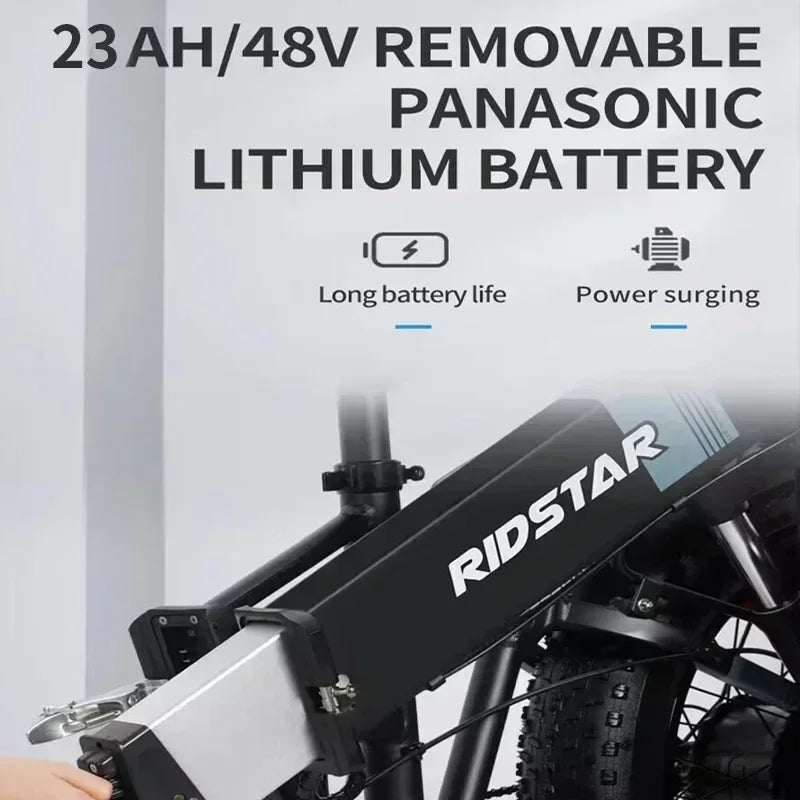 2024 New H20 Pro Mountain E-bike 2000W Powerful Dual motor Snow Electric Bicycle 48V 23AH 20inch*4.0 Fat Tyre Foldable Ebike