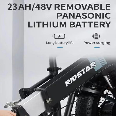 2024 New H20 Pro Mountain E-bike 2000W Powerful Dual motor Snow Electric Bicycle 48V 23AH 20inch*4.0 Fat Tyre Foldable Ebike