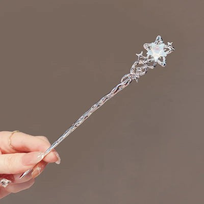Romantic Chinese Style Women's Hair Accessories Sweet Stars Moon Gemstones Suitable for Daily Parties Fashionable Hair Needles