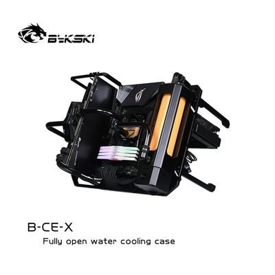 Bykski ATX Open Frame Panoramic Viewing Gaming Computer Case DIY Full Aluminum Water-Cooled Chassis B-CE-X