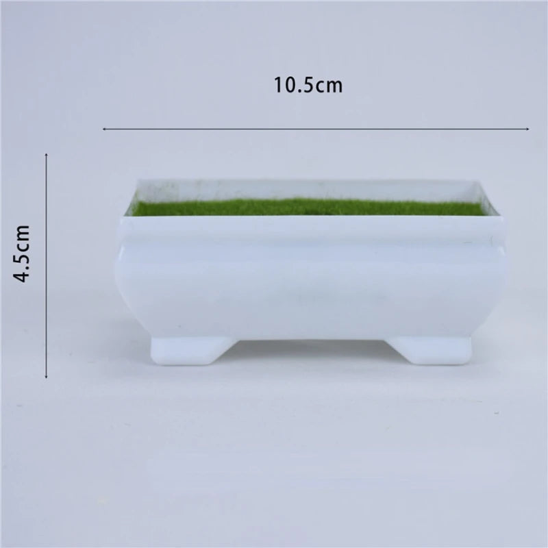 1pc White Round and square Plastic Flower Pot Plant Simple Moderm Flowerpot With Foam Floral Arrangement Accessories home decora