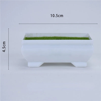 1pc White Round and square Plastic Flower Pot Plant Simple Moderm Flowerpot With Foam Floral Arrangement Accessories home decora