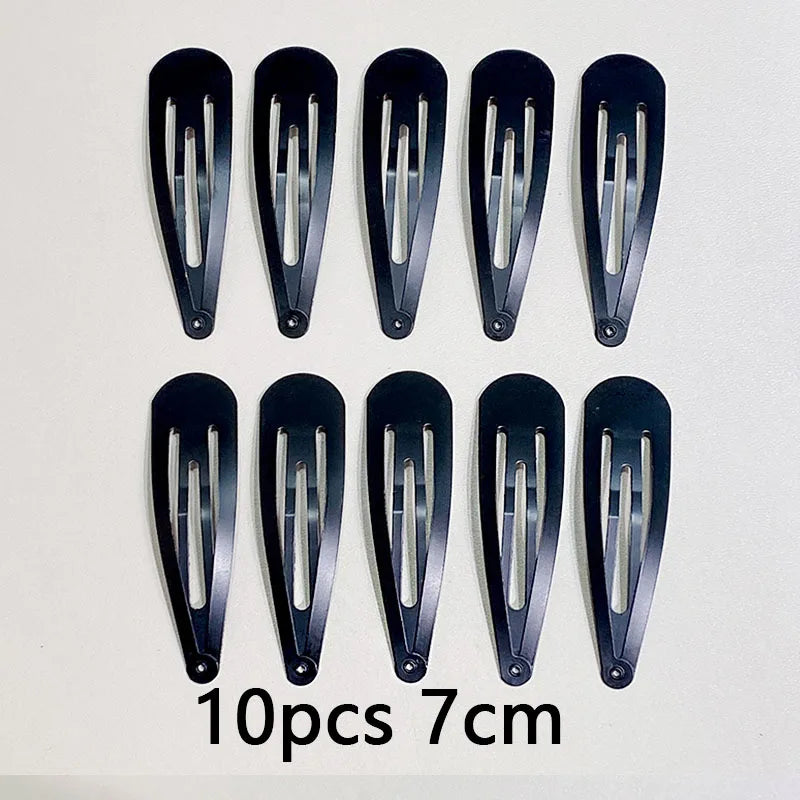 10/20/30pcs/set Women Silver Gold Black Waterdrop Shape Basic Alloy Hair Clips BB hairpins Barrettes Fashion Hair Accessories