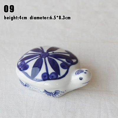 Garden Floating Ceramics Goldfish Creative Ceramic Underglaze Color Hand-painted Turtle Ornament Fish Tank Floating Decor Crafts