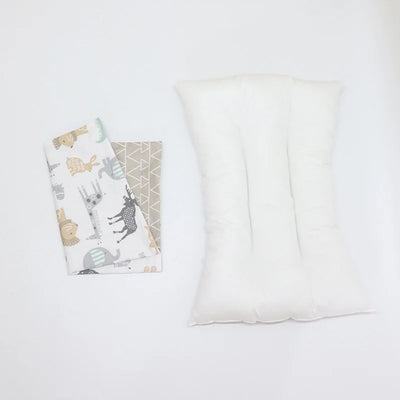 30X50CM BABY PILLOW AND CASE SET, COTTON PILLOWCASE AND PILLOW CORE WITH CARTOON PATTERN FOR KIDS BOYS AND GIRLS