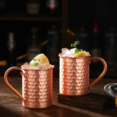 100% Copper Moscow Mule Mug Durable Copper Beer Mugs Coffee Mug Milk Cup Pure Copper Bar Cup tiki Drinkware