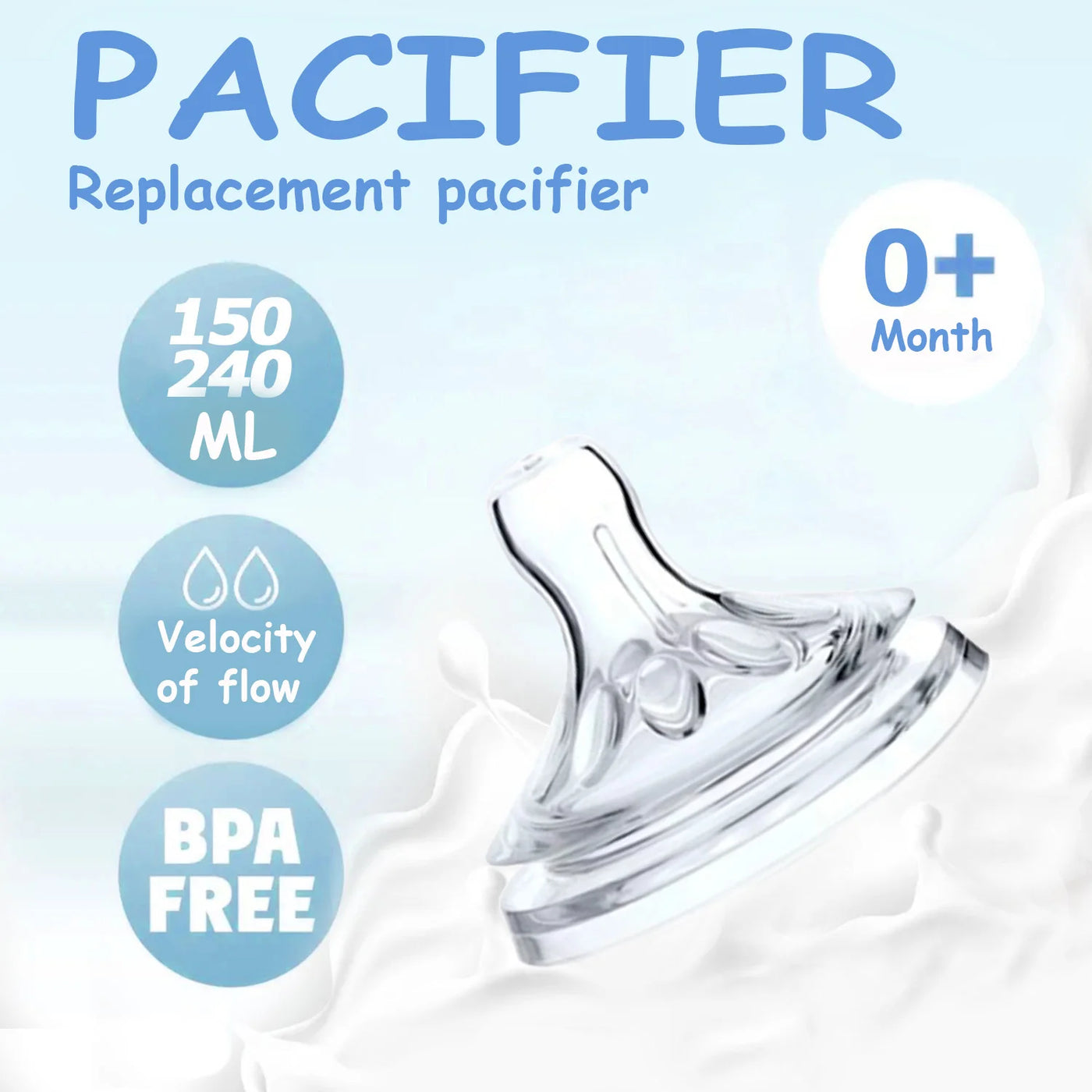 1PCS 150/250 ml baby petal-shaped pacifier feeding bottle, 5.5 cm caliber, PP bottle, drop resistant