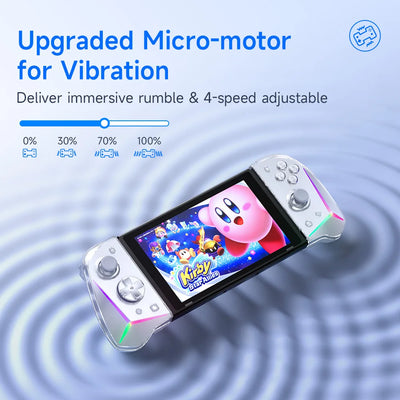 EasySMX S15 L/R Joypad Wireless RGB Controller Compatible with Nintendo Switch/OLED, 6 Axis Gyroscop, Mechanical Hall Effect