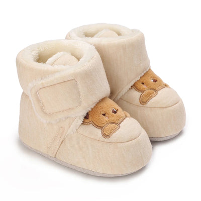Winter Cute Cartoon Baby Boots for Boys and Girls Cotton Soft Sole Anti slip and Warm Preschool Children's Walking Shoes with