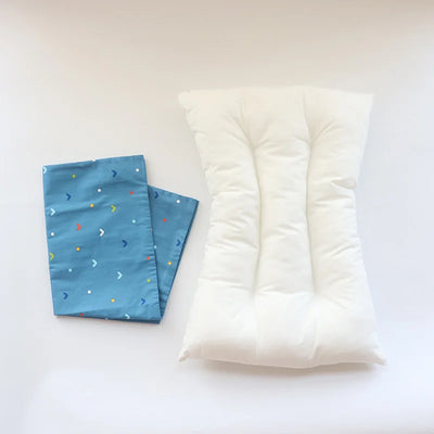 30X50CM BABY PILLOW AND CASE SET, COTTON PILLOWCASE AND PILLOW CORE WITH CARTOON PATTERN FOR KIDS BOYS AND GIRLS