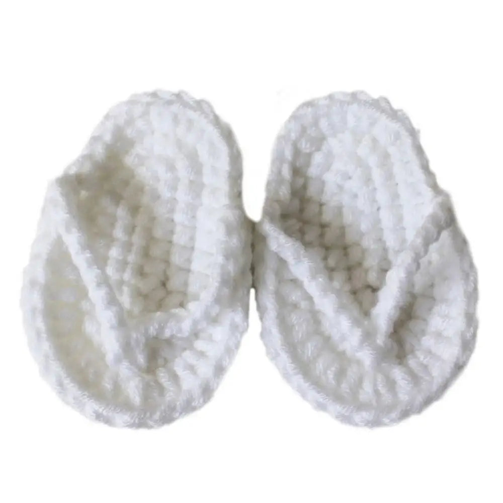 Mini Photography Prop Newborn Baby Solid Color Crochet Flip-Flops Infant Slippers Photo Props Babies Accessories Newborn Photogr