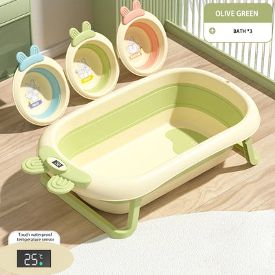 Baby Folding Tub Baby Tub 0-6 years old Large size Newborn Baby Products Bath Seat Bathtub Children's Baby Shower Tub Wash basin