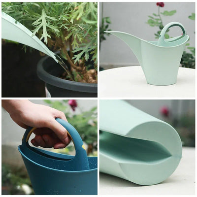 2L Plastic Long Mouth Watering Can Wear-resistant Large Capacity Flower Watering Pot With Handle Watering Tools Garden Supplies