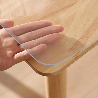 Rectangular PVC transparent tablecloth, waterproof and scratch-proof, suitable for table table family tablecloth