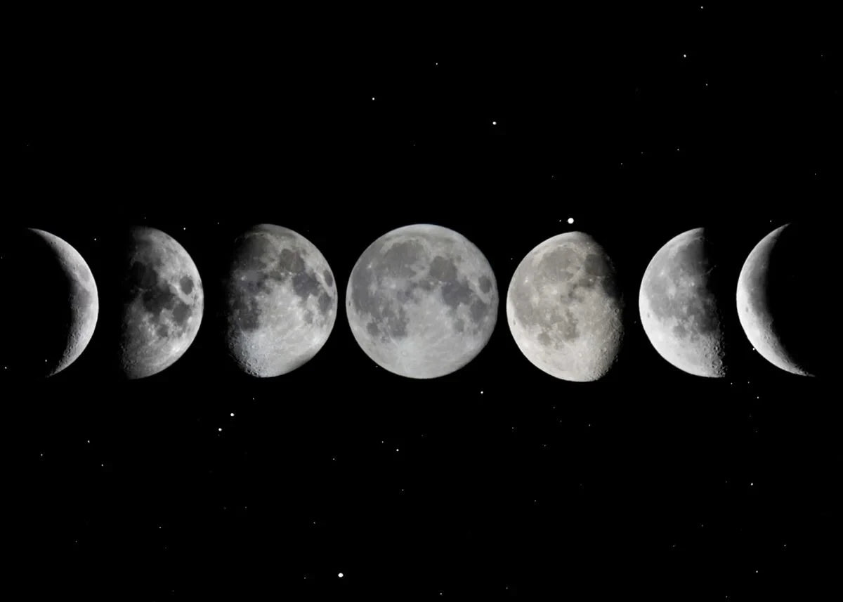 Black White Art Moon Phase Posters Aesthetic Canvas Prints Painting Wall Picture for Living Room Bar Cafe Home Decor Cuadros