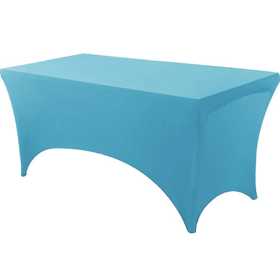 Spandex Rectangle Table Cloth Lycra, Washable and Wrinkle Resistant Table Cover Fitted for Event, Wedding Banquet Party