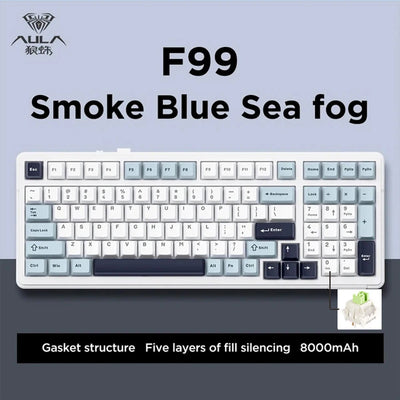 2025 Aula F99 Gaming Mechanical Keyboard Three Mode 2.4g Wireless Bluetooth Wired Hot Swap PBT Gasket RGB For PC Laptop Gamer