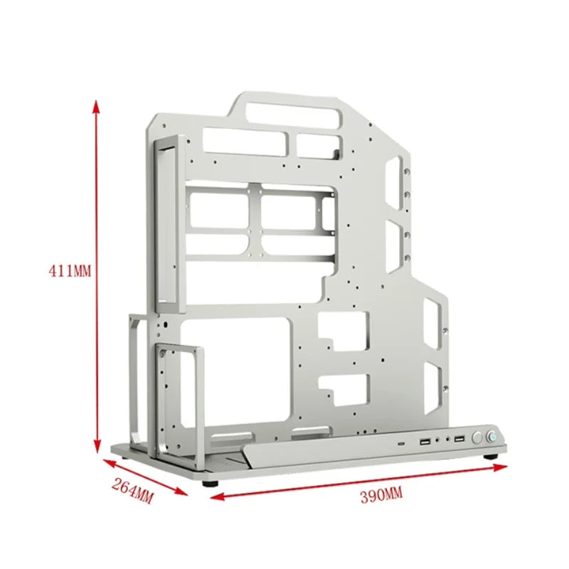 Socooler Diy Gaming Computer EATX Computer Case Pc Case Open Frame  Gaming Computer Case for ATX M-ATX  Case Aviation Aluminum