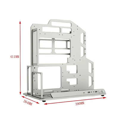 Socooler Diy Gaming Computer EATX Computer Case Pc Case Open Frame  Gaming Computer Case for ATX M-ATX  Case Aviation Aluminum