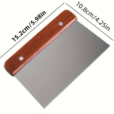 1pc stainless steel scraper, vegetable chopper, dough cutter - a multifunctional kitchen tool for baking