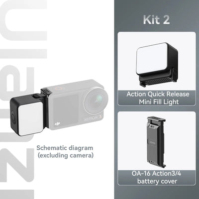 Ulanzi LM18 IPX5 Waterproof Underwater Led Video Fill Light 5600K for DJI Osmo Action 5/4/3 & Pocket 3 Action Camera Accessories