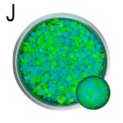 50Pcs Small Glow In The Dark Garden Pebbles For Garden Terrace Lawn Garden Fish Tank Aquarium Decoration Luminous Rocks Stones