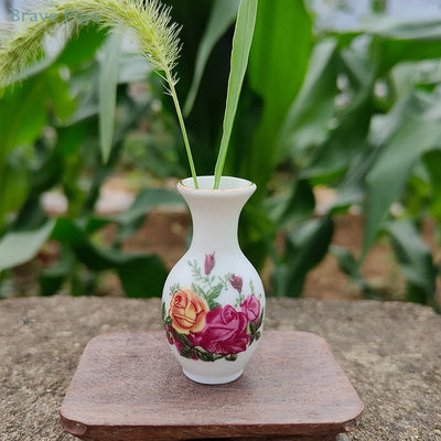 Mini Jars Vintage Ceramic Colorful Vase 1/12 Dollhouse Model Toy Micro Landscape Ornament Scene Prop Living Room Decor