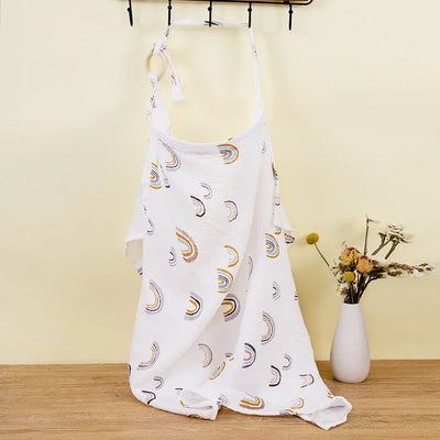 COTTON BREASTFEEDING COVER FOR MOTHERS – ADJUSTABLE NURSING APRON & STROLLER BLANKET FOR BABY FEEDING PRIVACY