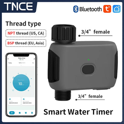 TNCE Smart Tuya Bluetooth Garden Water Timers  Rain Delay Programmable Automatic Sprinkler Drip Irrigation Valve Support Alexa