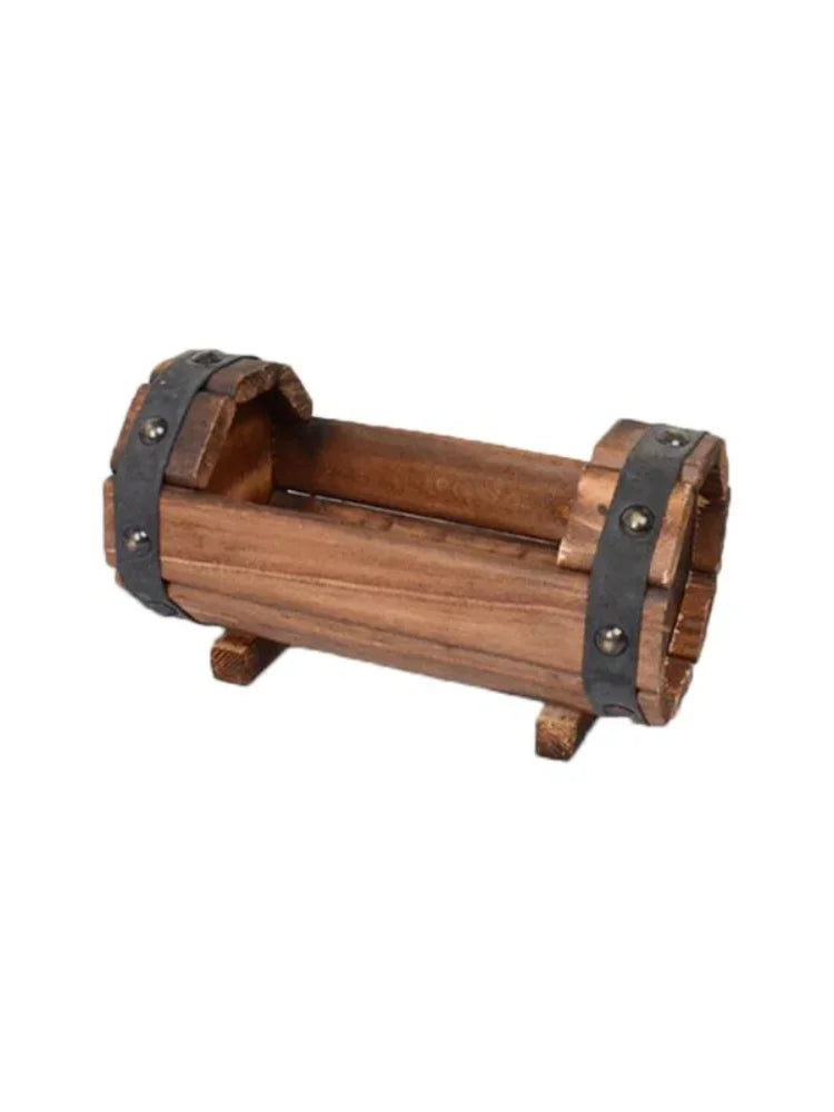 Wooden Flower Pot Outdoor Garden Decor Succulent Plant Potted Planter Succulents Pots Office Decor Flower Pot Planter