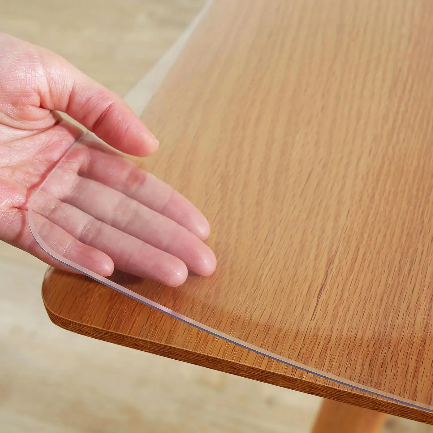 Rectangular PVC transparent tablecloth, waterproof and scratch-proof, suitable for table table family tablecloth