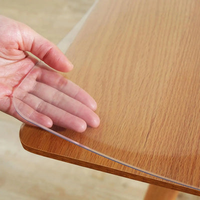 Rectangular PVC transparent tablecloth, waterproof and scratch-proof, suitable for table table family tablecloth