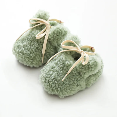 Baby Shoes Winter Baby Boy Girl Booties Fluff Soft Toddler Shoes First Lamb Cashmere Anti-Slip Warm Newborn Infant Crib Shoes