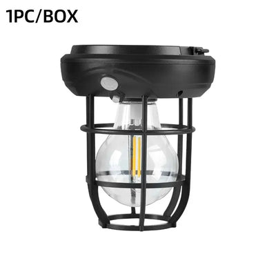 New Solar LED Wall Lamp Outdoor Garden Courtyard Waterproof Decoration Street Light Human Body Induction Warm Light Lantern