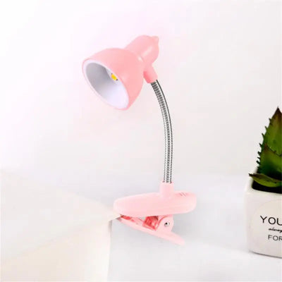 1PC LED Mini Book Light Reading Light  Mini Clip-On Study Desk Lamp Battery Powered Flexible Bedside Table Lamp Lighting Lamps