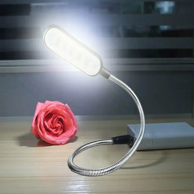 Portable USB Reading Night Lamp Mini 6 LED Book Lamp White/Warm Color Table Desk Lamp For Laptop Power Bank Notebook PC Computer