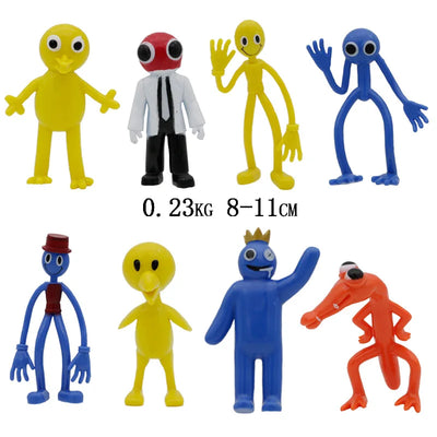 8-16pcs Rainbow Friends Toy Cartoon Game Character Figure Doll Kawaii Blue Monster Action Figure Animal Toys for Kids Gifts
