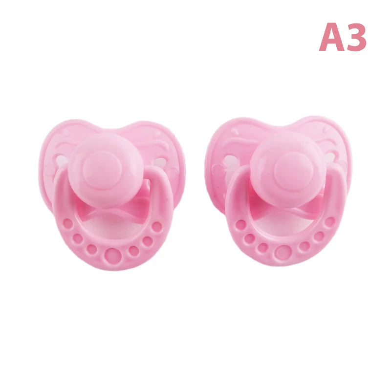 2Pcs/set Lovely Doll Pacifier Doll Play House Supply Dollhouse Dummy Nipple Kids Toy Dohllhouse Doll Baby AccessoryКукольный Дом