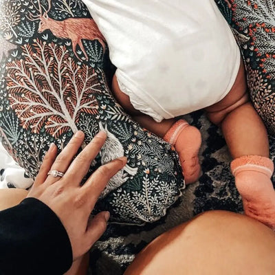 U-Shaped Baby Nursing Pillow Cover Stretchy Replaceable Forest Floral Pillow Cover Skin-friendly Breathable