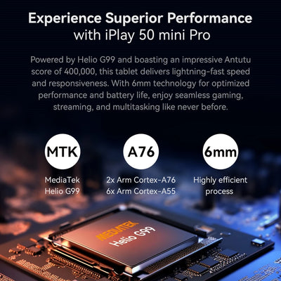 2025 Iplay 50 mini pro 8.4in Tablet 5000mAh Long-Lasting RAM 8GB ROM 256GB Widevine L1 Netflix Helio G99 CPU IPS Display
