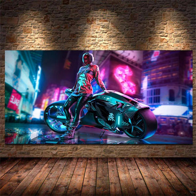 Steam City & Sports Car Canvas Wall Art - Futuristic Game-Inspired Posters for Bedroom and Gamer Room Decor