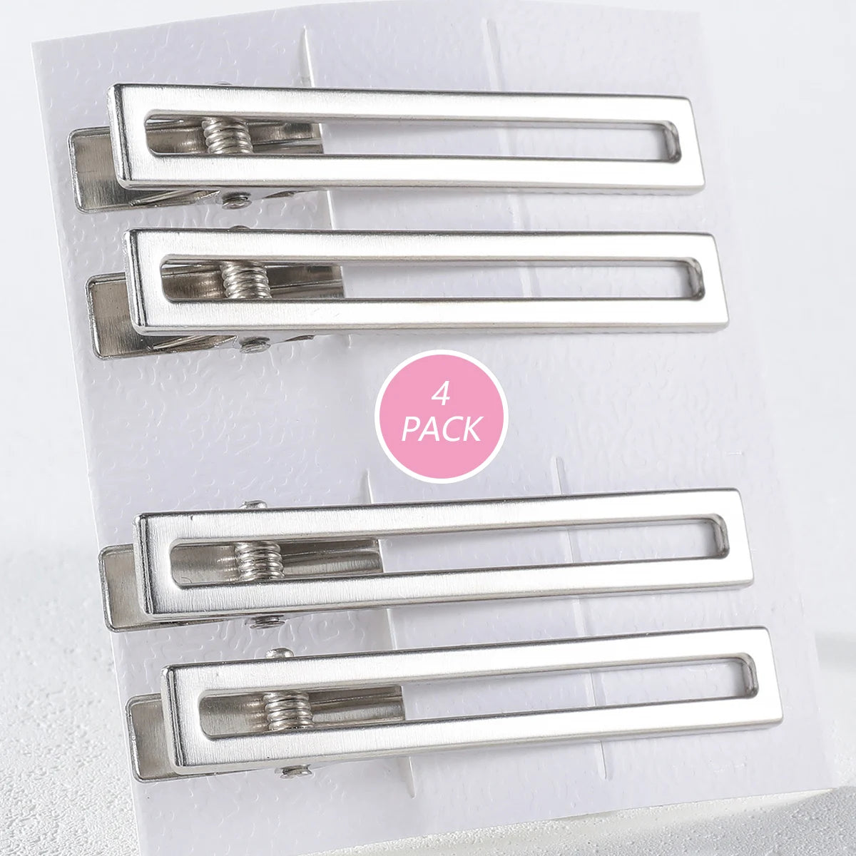 4/24Pcs Silver Y2k Hair Clips for Women Elegant Metal Duckbill Clip Gilrs Hairpins Side Bangs Barrettes Girls Hair Accessories
