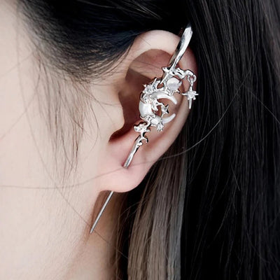 Novelty Star Moon Earring Elegant Fashion Dangle Stud For Daily Wear Earrings For Women Earrings Women's Earrings Jewelry