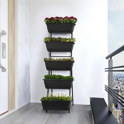 Vertical Garden Bed, 5th Floor, Vertical Elevated Garden, Flower Pot, Outdoor Herbal Garden, Flower Pot, Layered Flower Pot Box