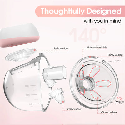Electric Wearable Breast Pump 1200mAh USB Chargable Silent Milk Extractor Painless Automatic Milker Comfort Breastfeeding