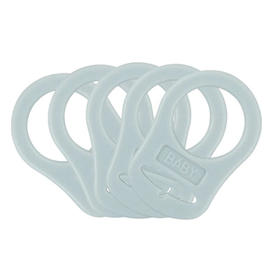 5PCS MULTI-COLOR SILICONE PACIFIER CLIP ADAPTERS FOR MAM DUMMY HOLDERS – UNIVERSAL BABY PACIFIER RING CONNECTORS