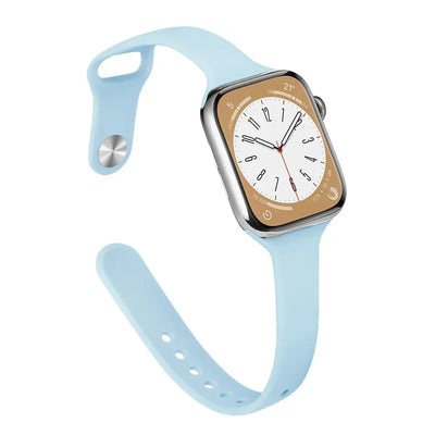 Slim Silicone Strap For Apple Watch Band 45mm 44mm 40mm 41mm 42-38mm sport bracelet iwatch series 8 7 se 3 4 5 6 9 ultra 2 49mm