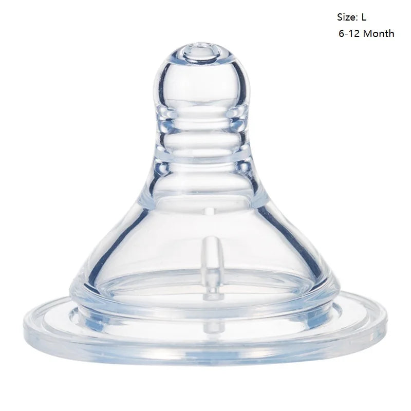 1 PC/3PCS Baby Silicone Wide Neck Soft Teats Nipple Circle Hole Cross Hole Baby Bottles Natural Flow Nipples BPA Free S/M/L Size